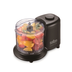 SALTON ESSENTIALS - Mini Electric Chopper With 1.4 Cup Capacity, 100 Watts In Black