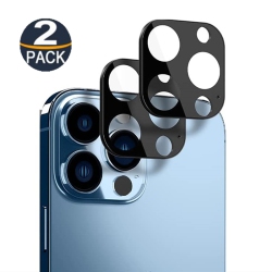 CSMART 【2 Packs】 Ultra Thin Tempered Glass Back Camera Lens Shield Protector for Iphone 13 Pro (6.1") In Black