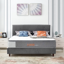 LIVINGBASICS Queen Size Memory Foam Mattresses 10 Inch Pocket Spring Mattress for Back Pain Relief /motion Isolation & Cool Sleep (Easy Carry In A