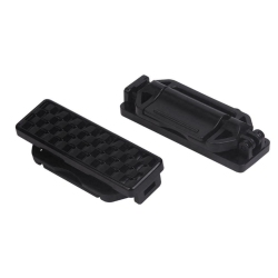 2pcs Car Seat Belt Clips Buckles Shoulder Tension Adjuster Clamps (Black)