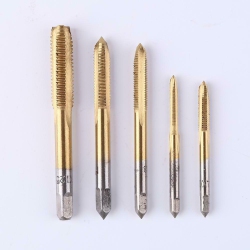 5pcs/Set HSS M3 M4 M5 M6 M8 Titanium Spiral Screw Tap Drill Bits Hand Tools