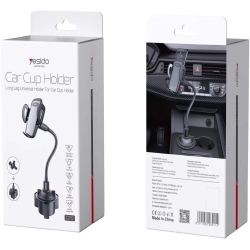 YESIDO C112| Car Cup Holder, Long Leg 360 ° Rotation| Universal Mobile Holder+Air Vent Mount Holder