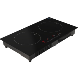 DRINKPOD Cheftop Portable Induction Cooktop 2 Burner Electric Cooktop \w Kids Safety Lock 1800 Watt, Touch Sensor Control, Multiple Controls Cooking
