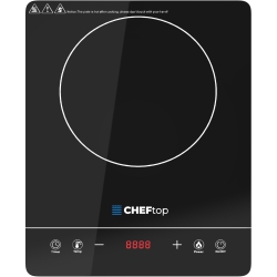 DRINKPOD Cheftop Portable Single Burner Induction Cooktop Digital Ceramic Cooktop 1300 Watt, Touch Sensor Control, Multiple Controls Cooking Zones &