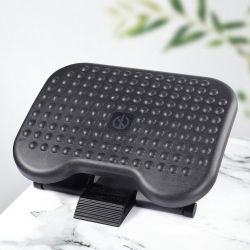 MOUSTACHE Ergonomic Office Footrest With Small Massage Nodes (Tilt 0° ~ 30°), for Working, Home Office Desk, Study Use In Black