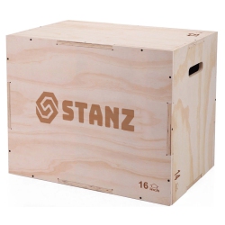 STANZ (Tm) Wood Plyo Plyometric Exercise Box, 16" X 14" X 12" Training Plyometric Agility Jump Box for Exercise Fitness