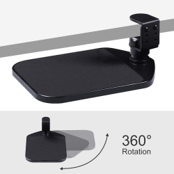 OTHER BRANDS Under-The-Desk Clamp-On Mouse Tray 1/pack Fits Desk Thickness Within 2.2" (5.5Cm) In Black