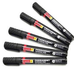 ISTAR Permanent Marker Pens 5 Count Oil Based Marker Pen, Medium Tip, Waterproof & Quick Dry, for Office, Art Projects, Rock Painting, Ceramic