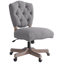 RIVERBAY FURNITURE Tufted Swivel Office Chair In In Gray