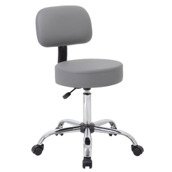 SCRANTON & CO Caresoft Medical Lab Rolling Stool With Back