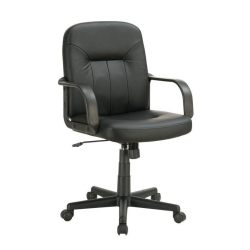 STONECROFT FURNITURE Stonecroft Jackson Adjustable Faux Leather Office Chair In In Black