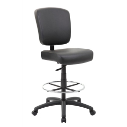 BOSS OFFICE PRODUCTS Heavy Duty Wide Seat Drafting Stool Without Arms