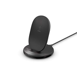 BELKIN Wireless Charger - Qi-Certified 15W Max Fast Charging Stand - Quick Turbo Cordless Upright Charger - Universal Qi Co