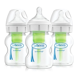 DR. BROWN'S Anti-Colic Options+ 3-Pack Wide Neck Baby Bottles - 5OZ