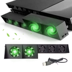 AXGEAR Ps4 Cooling Fan 5 Fan System Station Ps4 Turbo Fan USB External Ps4 Cooler Temperature Control Cooling Fans -