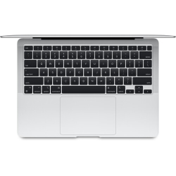 Apple MacBook Air M1 13 Inch Silver MGN93LL/A - with Red Earbuds