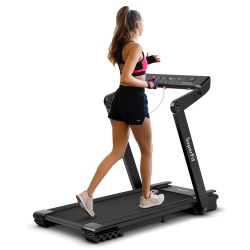 COSTWAY Superfit 4.0HP Foldable Electric Treadmill Jogging Machine W/bluetooth In Black