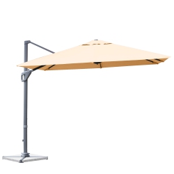 COSTWAY 10X10 Ft Patio Offset Cantilever Umbrella Aluminum 360° Rotation Tilt