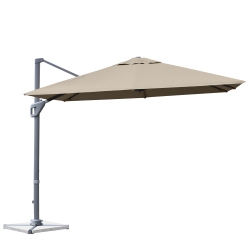 COSTWAY 10X10 Ft Patio Offset Cantilever Umbrella Aluminum 360° Rotation Tilt