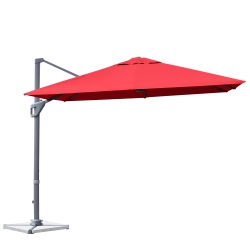COSTWAY 10X10 Ft Patio Offset Cantilever Umbrella Aluminum 360° Rotation Tilt