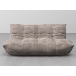 JANNAHSTUDIOS Theodora Contemporary Ergonomic Quilted Luxury Living Room Sofa (Taupe - 3 Seater Sofa) - Only for Urban Ontario And Quebec