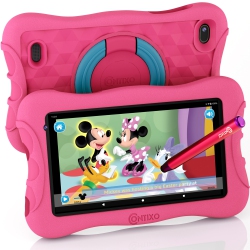 CONTIXO Kids Tablet V10+, 7-Inch HD, Ages 3-7, Toddler Tablet With Camera, Parental Control, Android 10, 32GB, Wifi-Pink
