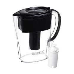 BRITA Space Saver Water Filter Pitcher With 1 Standard Filter, Black, 6 Cup - 60258360363
