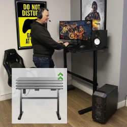BOOST INDUSTRIES Gd-46M 46" Height Adjustable Gaming Desk Solution (Black)