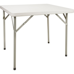KLETON Square Polyethylene Folding Table - In White