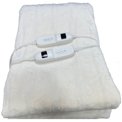 INNOVATION CONFORT - Heated Blanket for Double Bed, 84 " X 90 ", 10 Heat Settings In White