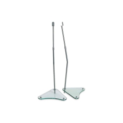 BOOST INDUSTRIES Ss-B4 Height Adjustable Speaker Stands for Satelilite Speakers (Pair) In Silver