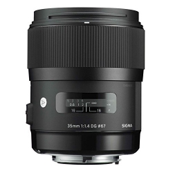 SIGMA 340306 35MM F1.4 Dg Hsm Lens for Nikon (Black) - International Version (No Warranty)