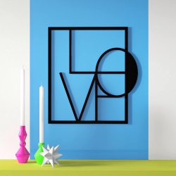 JV HOME Love Metal Wall Art Collection Hanging Wall Décor Home Decoration Metal Accents for Living Room, Bedroom, Garden, Bathroom, Fence 18X20 Inch