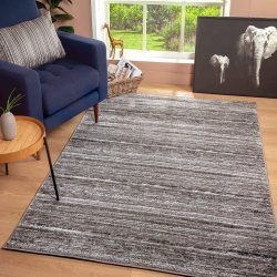 JV HOME Contemporary Collection Solid | Transitional | Modern Area Rug for Living Room 6'7" X 9'2" (6 X 9) Light / In Grey