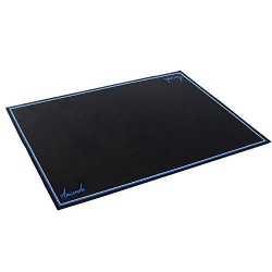 AUCUDA Drum Rug Drum Mat Drum Carpet, Tightly Woven Fabric With Non-Slip Grip Bottom，6Ftx4Ft, Black Background