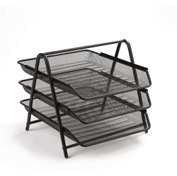 SHOPPINGALL Mesh 3 Tier Document, Letter Tray, Desk Organizer - Sa-Mdt1
