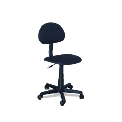 XTECH Office Chair Cloth Contemporary Style With Wheels & Height Adjustment In Black