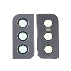 ESOURCE PARTS Replacement Rear Camera Glass Lens With Cover Bezel Ring for Samsung Galaxy S21 5G (Sm-G991W) - Phantom In Grey