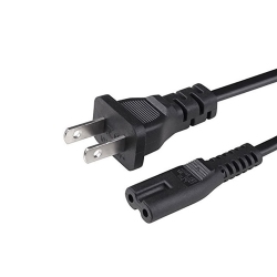 AXGEAR 2-Prong Ac Power Cord Cable for Laptop Notebook Adapter Us Plug 6Ft Ul Listed