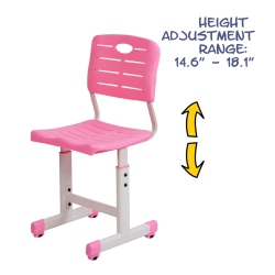 BOOST INDUSTRIES Kids Chair Qd45-Pk Height Adjustable Children's Chair (Pink)- Refurbished (Excellent)