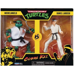 COBRA KAI TMNT Teenage Mutant Ninja Turtles Vs Cobra Kai 6 Inch Action Figure 2-Pack - Michelangelo Vs Danny Larusso