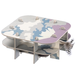 LIVINGBASICS Auto-Shut Off Smart Interactive Cat Toy, Ambush Interactive Electronic Cat Toy \w Rotating Feather for Indoor Kitty Entertainment