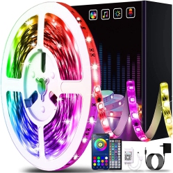 WINGOMART Led Strip Lights Kit Flexible Color Changing / Rf Remote Wireless & Mobile App /sync \w Music /waterproof Led Lights Strips 5050 RGB