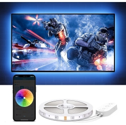 WINGOMART Smart Led Strip 2Meter 6.5Ft USB Powered 16 Million Colors RGB Led Light for Flat Screen Tv Lcd, Monitor, Under Cabinet, Bluetooth App