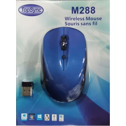 TOP SYNC Ts288 Wireless Mouse, Nano Receiver In Blue