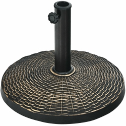 TOPBUY 18" Patio Resin Umbrella Base, 24 Lbs Outdoor Heavy Duty Round Umbrella Base