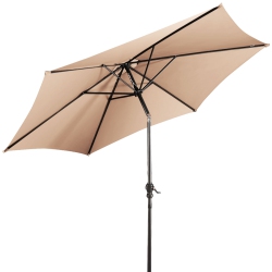 TOPBUY Patio 9' Outdoor Steel Market Backyard Garden Patio Table Umbrella