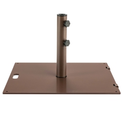 TOPBUY Patiojoy 50Lbs Outdoor Market Umbrella Base Stand Square Umbrella Holder W/handle & Wheels In Brown