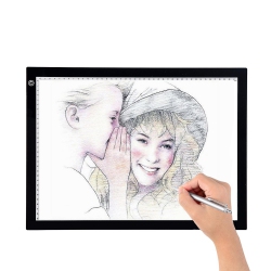 MOUSTACHE A4 Led Light Box Tracer Drawing Pad \w Adapter, Dimmable Brightness for Stenciling, 2D Animation, Calligraphy, Embossing, Scrapbooking