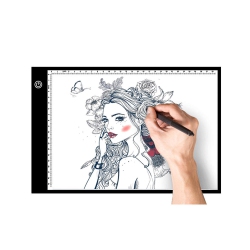 MOUSTACHE A4 Led Light Box Tracer Drawing Pad \w Adapter, Dimmable Brightness for Stenciling, 2D Animation, Calligraphy, Embossing, Sketching &